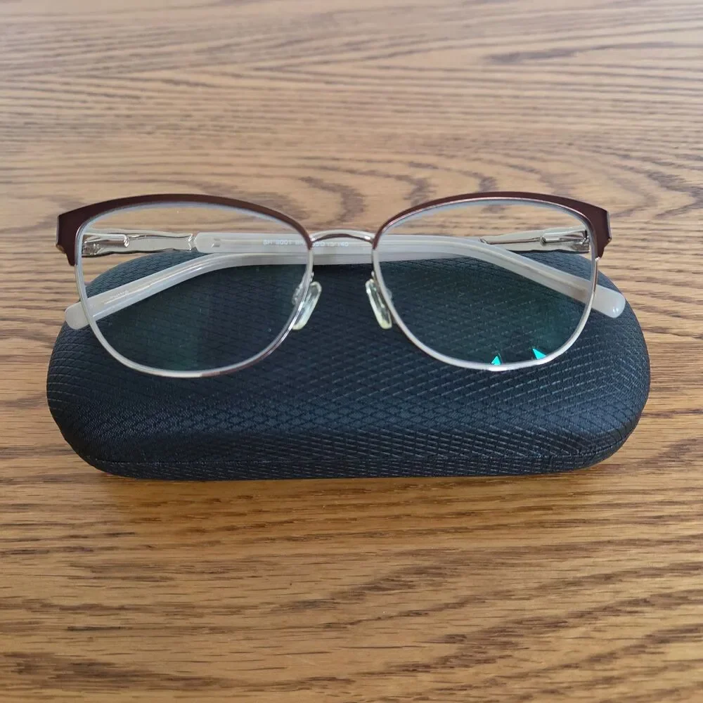 South Hampton SH9001 Eyeglasses Brown Gold Cat Eye Full Rim Frame 55-15-140